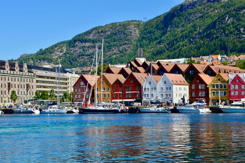 Bryggen, a historic district in Bergen, Norway.