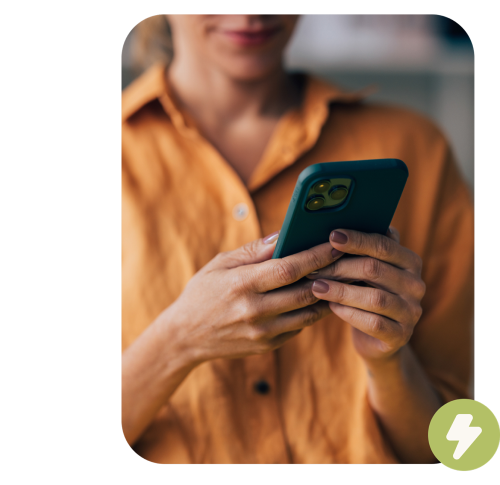 A person holding a smartphone